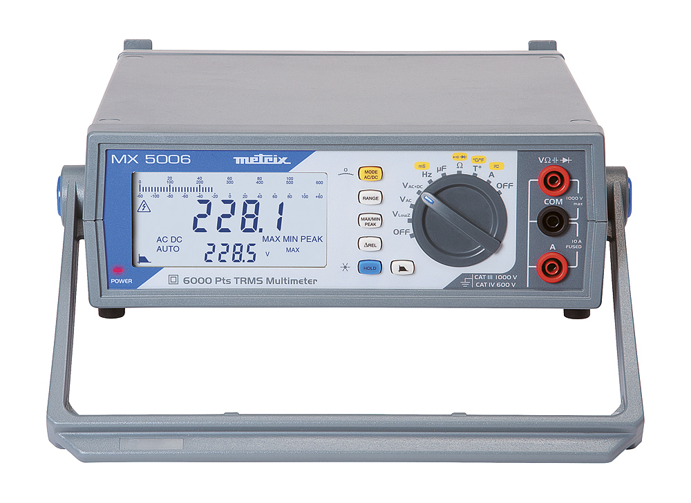 Metrix MX 5006 Bench Digital Multimeter, True RMS, 20A ac Max, 20A dc Max, 1000V ac Max