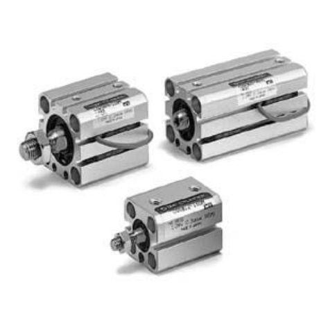 SMC Pneumatic Compact Cylinder - 25 mm Bore, 25 mm CQS Series, Double Acting Acting