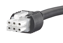 Molex 6 Way Female Mini-Fit Jr. to 6 Way Female Mini-Fit Jr. Wire to Board Cable, 2m