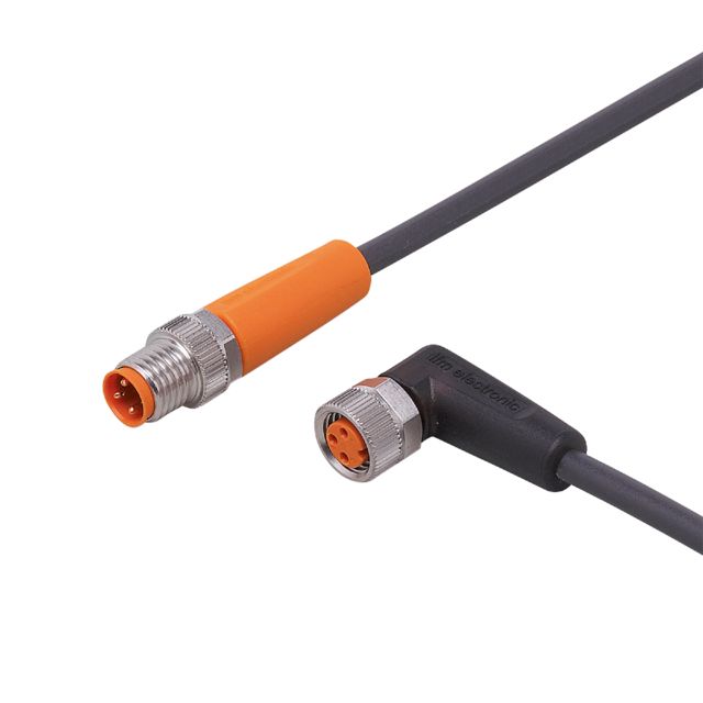 ifm electronic Male 1 way M8 to Female 1 way M8 Sensor Actuator Cable, 0.3 m