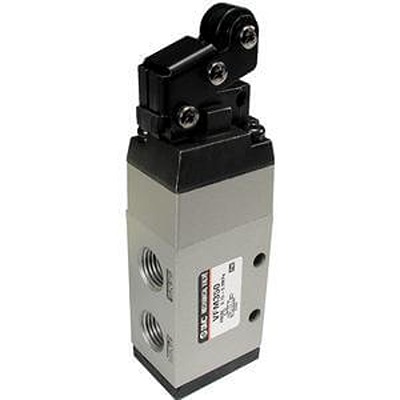 SMC Roller Lever 5 Port Mechanical Valve Mechanical Valve EVFM300 Series, G 1/4, 1/4in, EVFM350-F02-01