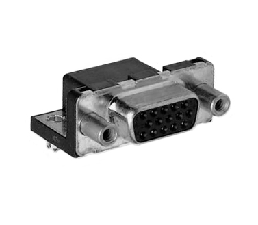Amphenol Communications Solutions CD 15 Way Right Angle Plug-In Mount D-sub Connector Socket, 2.285mm Pitch, with Screw