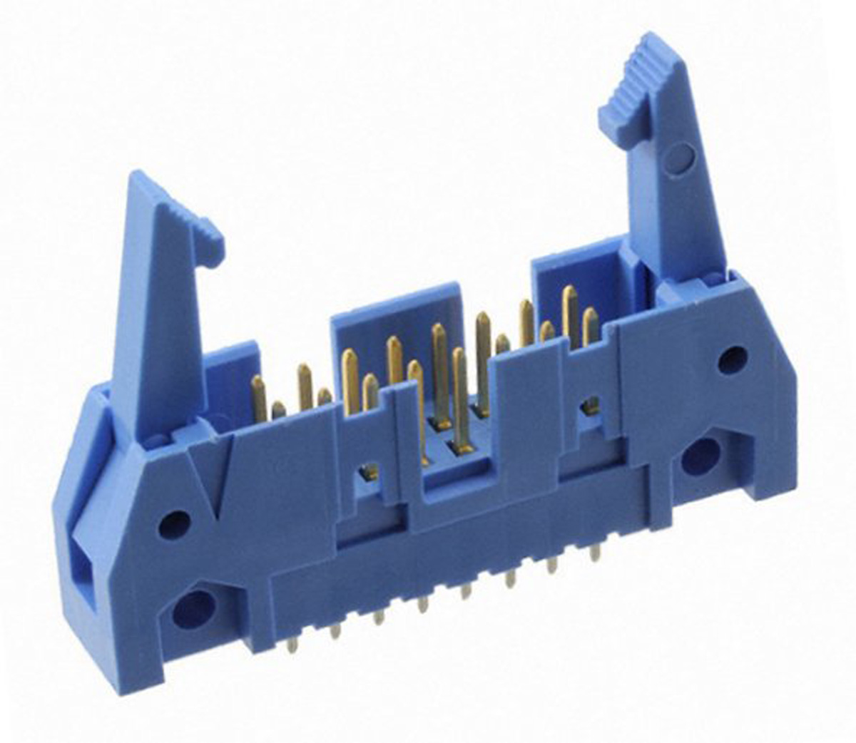 TE Connectivity AMP-LATCH Series Straight Through Hole PCB Header, 16 Contact(s), 2.54 mm Pitch, 2 Row, Shrouded