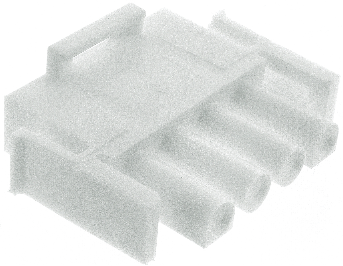 TE Connectivity, Universal MATE-N-LOK Male Connector Housing, 6.35mm Pitch, 4 Way, 1 Row