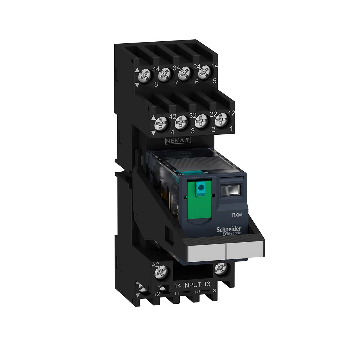 Schneider Electric Harmony Relay RXM Series Interface Relay, DIN Rail Mount, 24V dc Coil, DPDT, 2-Pole