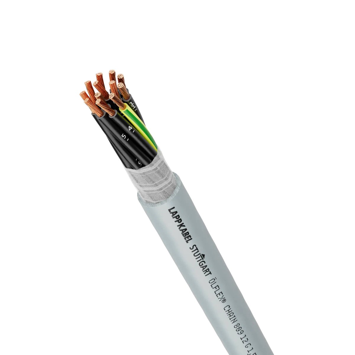 Lapp Olflex Chain 809 Control Cable, 4 Cores, 1.5 mm² 16 AWG, Unscreened, Grey Polyvinyl Chloride Sheath