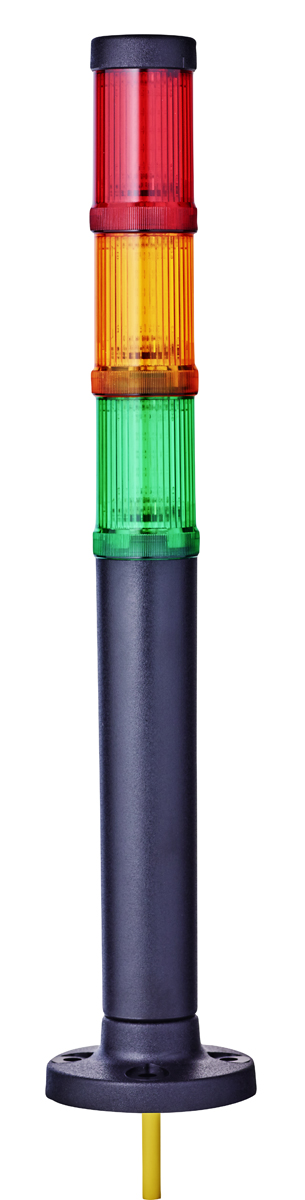 AUER Signal modulCOMPACT30 Series Red/Green/Amber Signal Tower, 3 Lights, 24 V ac/dc, Base Mount