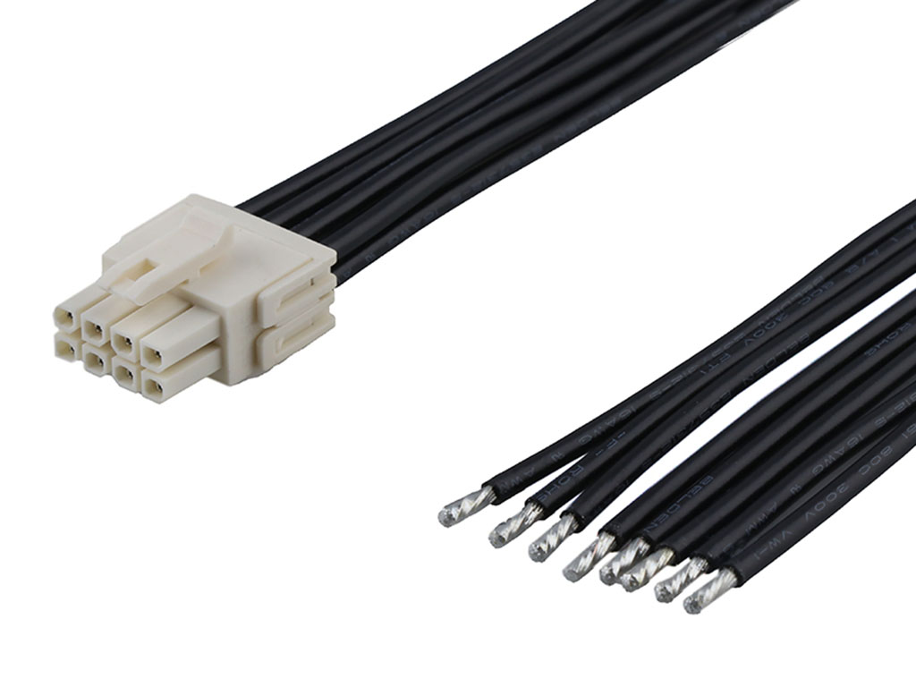 Molex 8 Way Female Micro-Fit+ Pigtail Cable assembly, 300mm
