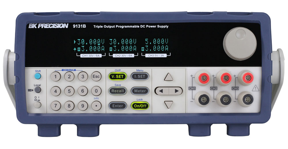 BK Precision 9131C Series Bench Power Supply, 0 → 5V, 0 → 3A, 3-Output, 375W - RS Calibrated