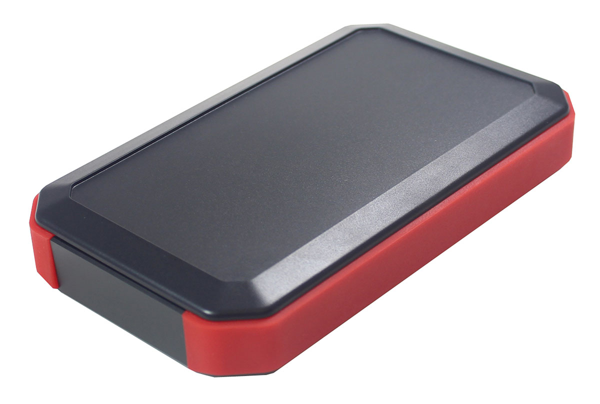 Takachi Electric Industrial WH Series Black, Red ABS Handheld Enclosure, Integral Battery Compartment, 88 x 146 x 25mm