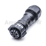 Amphenol Industrial Circular Connector, 3 Contacts, Cable, Standard Connector, Socket, Female, IP68, X-LOK Series