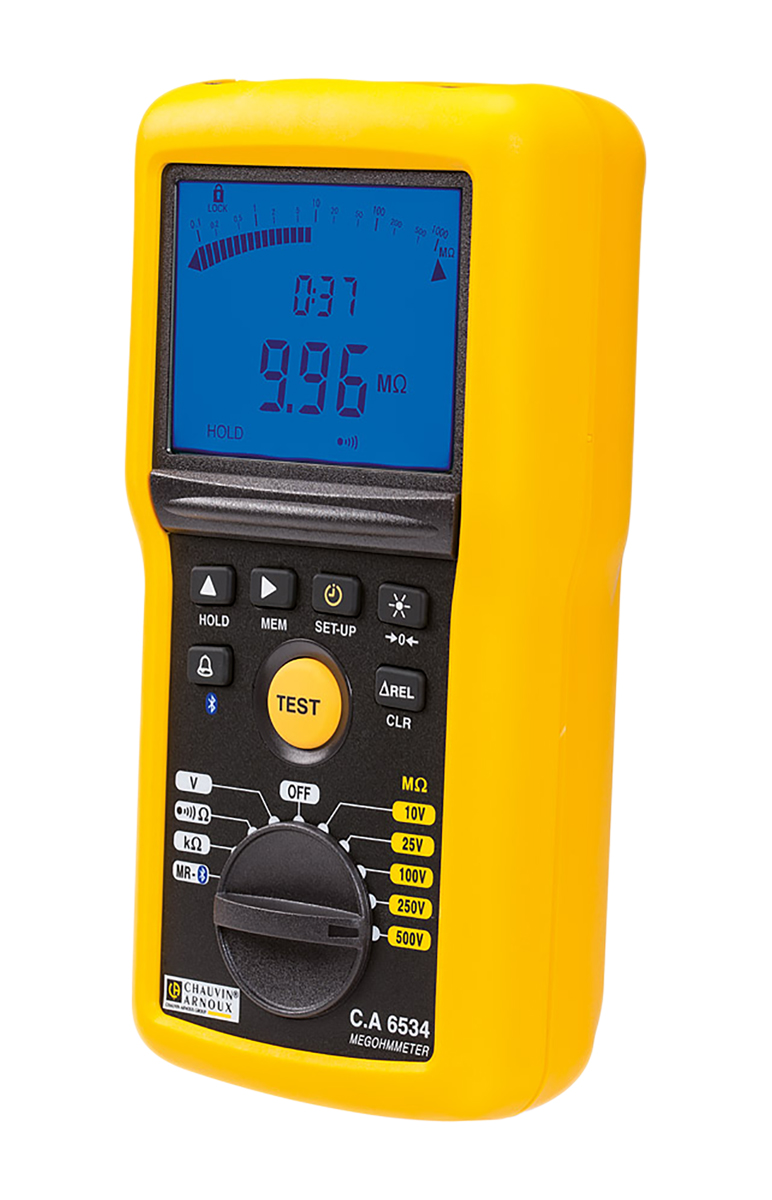 Chauvin Arnoux CA 6534 Insulation & Continuity Tester, 10V Min, 500V Max, 50GΩ Max, CAT IV - UKAS Calibration