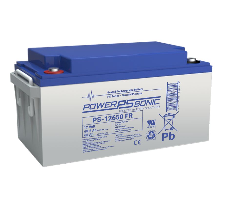 Power Sonic 12V M6 Sealed Lead Acid Battery, 68.2Ah