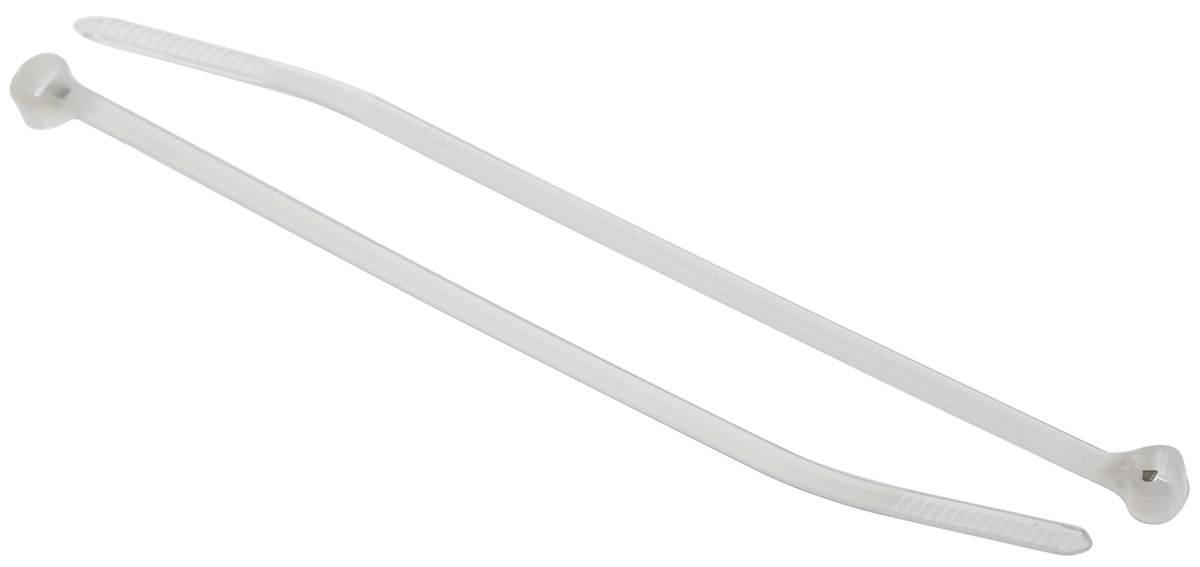 Thomas & Betts Cable Ties, Stainless Steel Barb Locking, 92mm x 2.3 mm, Natural Nylon, Pk-1000
