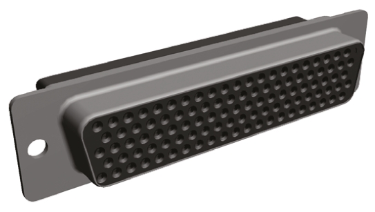 TE Connectivity Amplimite 90 104 Way Cable Mount D-sub Connector Socket