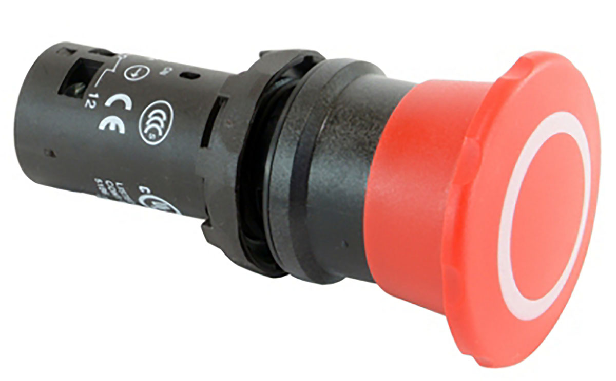 ABB 1SFA Series Pull Release Emergency Stop Push Button, Panel Mount, 22.5mm Cutout, SPDT, IP66, IP67, IP69K