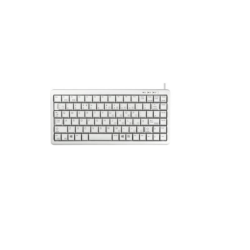 Cherry CHERRY G84-4100 Wired USB Compact Keyboard, QWERTY (UK), Light Grey