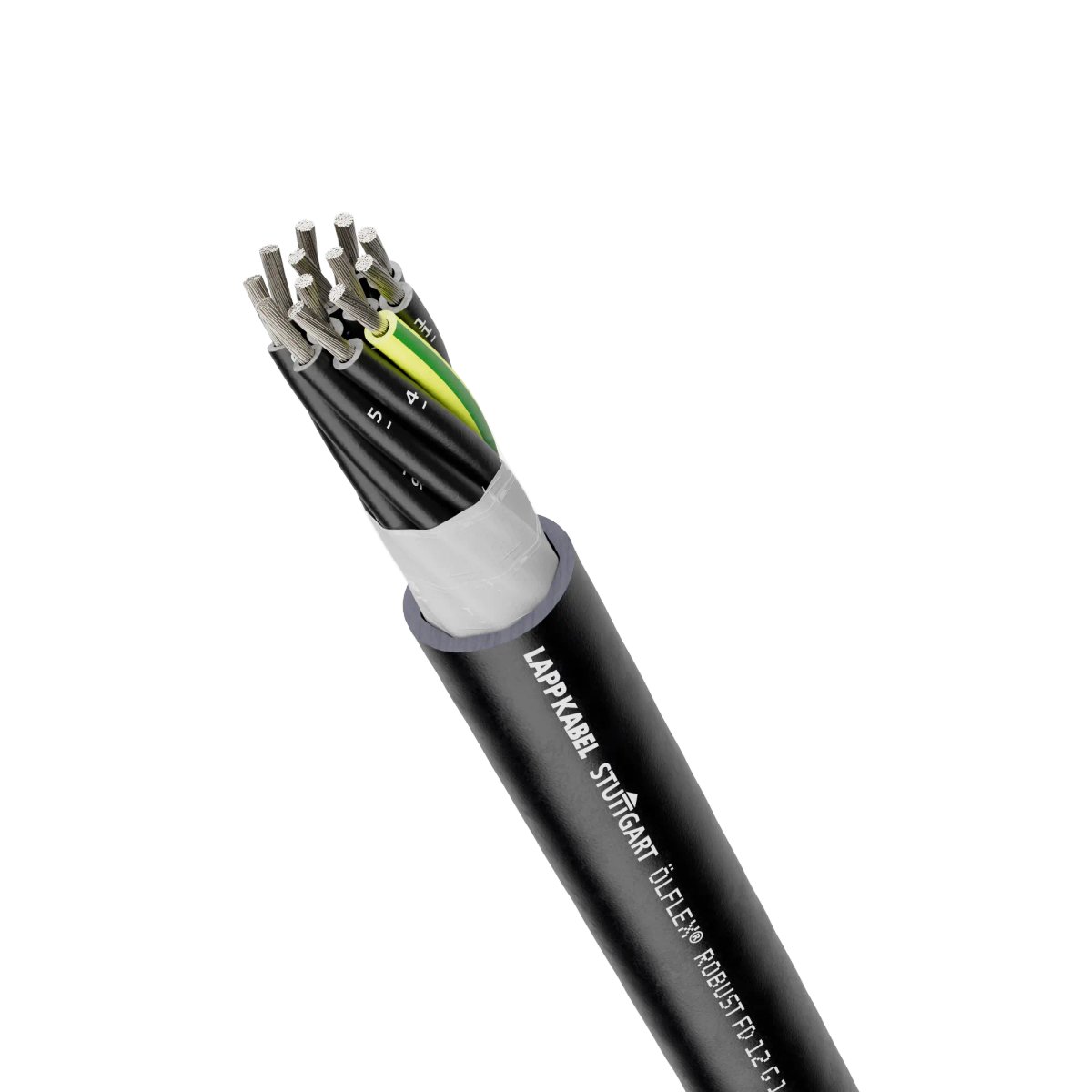 Lapp Olflex Robust Control Cable, 12 Cores, 0.5 mm² 20 AWG, Unscreened, Black Thermoplastic Elastomer Sheath