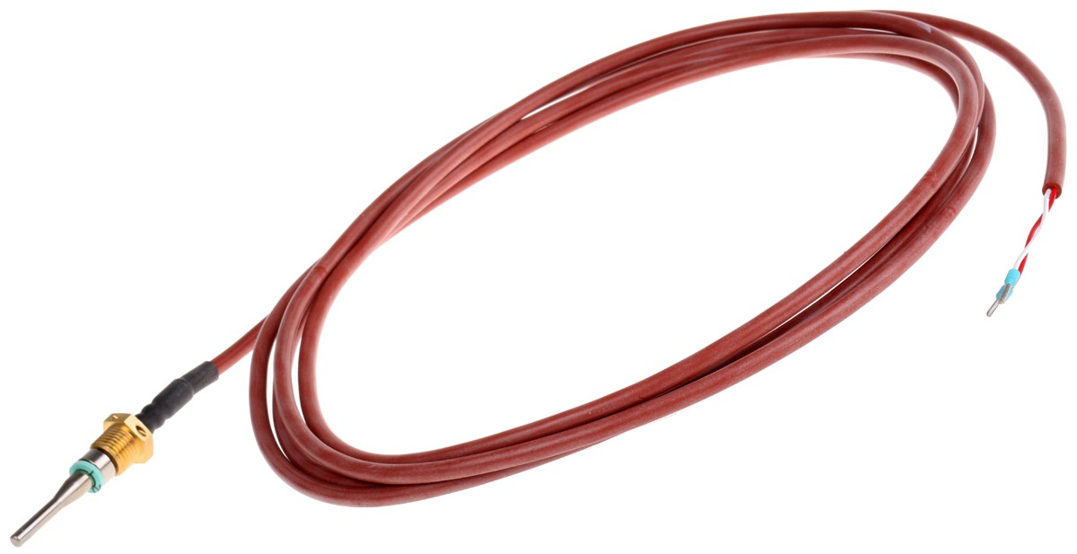 Jumo PT100 RTD Sensor, 5.4mm Dia, 27.5mm Long, 2 Wire, Probe, Class B +200°C Max