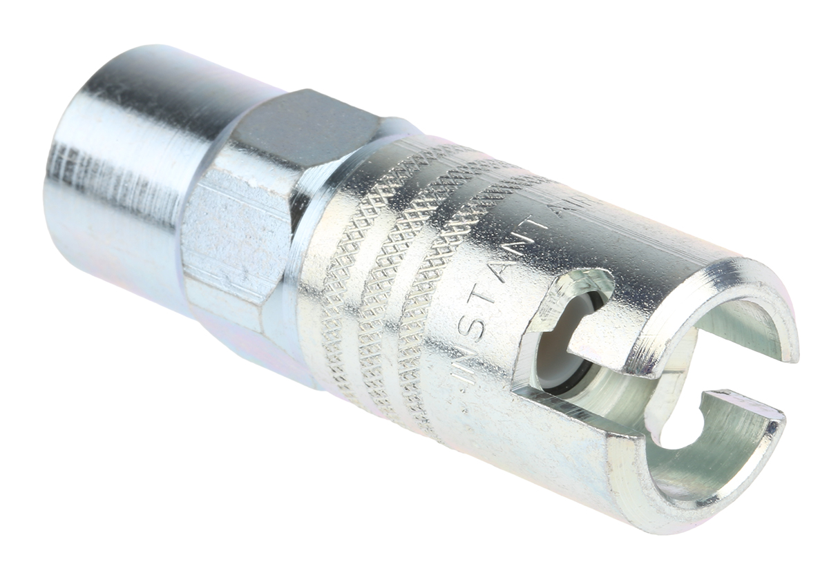 RS PRO Steel Female Pneumatic Quick Connect Coupling, Rp 1/4 Female Threaded