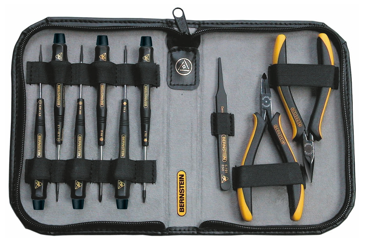 Bernstein 9 Piece ESD Tool Kit with Pouch, Yes