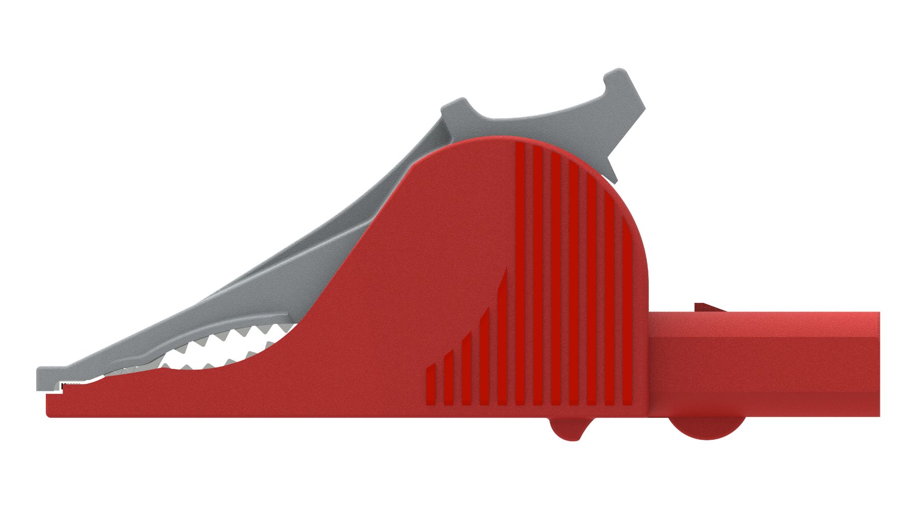 Electro PJP Alligator Clip, Nickel-Plated Steel Contact, 36A, Red