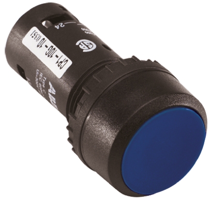 ABB Compact Series Push Button, Maintained, Panel Mount, 22mm Cutout, DPST, 300V, IP69K