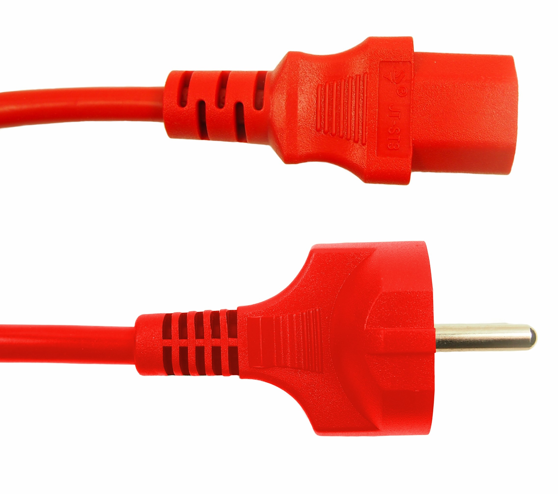 RS PRO Straight CEE 7/7 Plug to Straight IEC C13 Socket Power Cord, 500mm