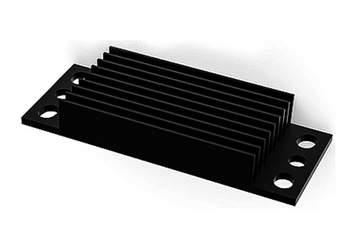 SPREADFAST Heatsink, 1/8 Brick DC/DC Converter, 58.4 x 22.9 x 8.7mm