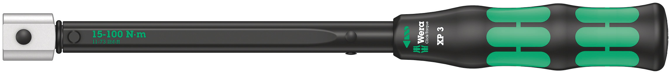 Wera Click-Torque XP 3 Click Torque Wrench, 15 → 100Nm, Square Drive, 9 x 12mm Insert