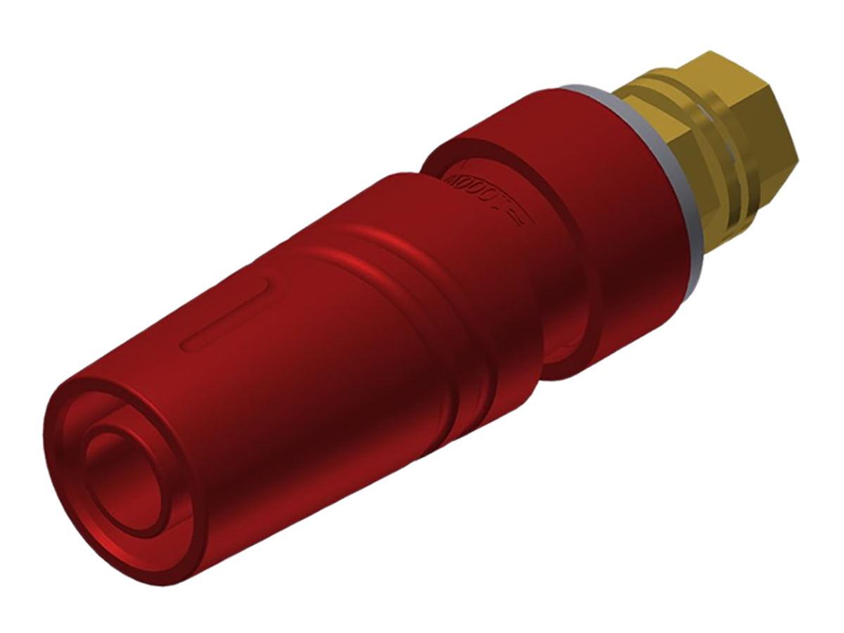 Hirschmann Test & Measurement Red Female Banana Socket, 4 mm Connector, M4 Thread Termination, 32A, 1000V ac/dc, Gold