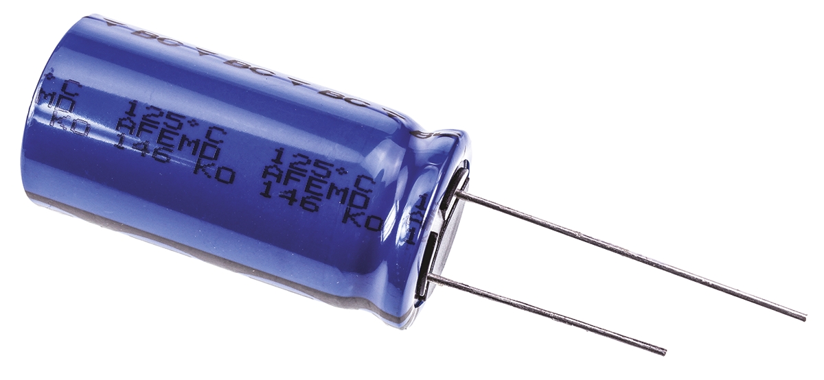 Vishay 1200μF Aluminium Electrolytic Capacitor 63V dc, Radial, Through Hole - MAL214658122E3