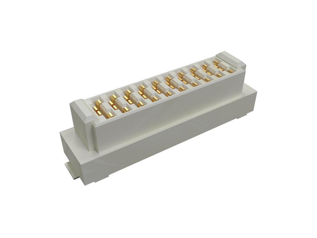 Amphenol Communications Solutions PowerStak Series Vertical Surface Mount PCB Socket, 10-Contact, 1-Row, Solder