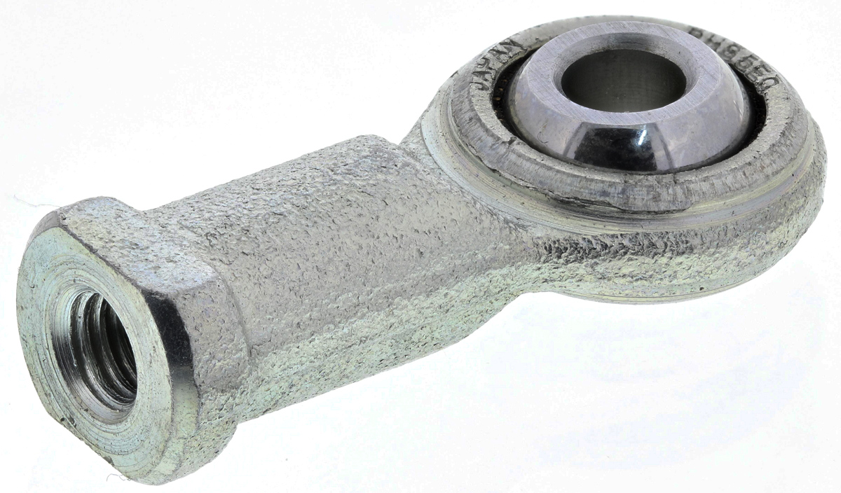 RS PRO M5 x 0.8 Female Steel Rod End, 5mm Bore, 35mm Long, Metric Thread Standard, Female Connection Gender