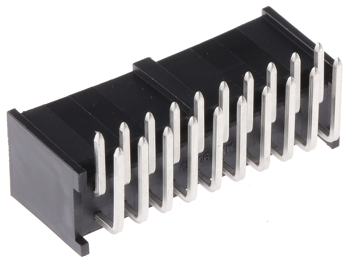 Molex C-Grid III Series Right Angle Through Hole PCB Header, 20 Contact(s), 2.54 mm Pitch, 2 Row, Shrouded