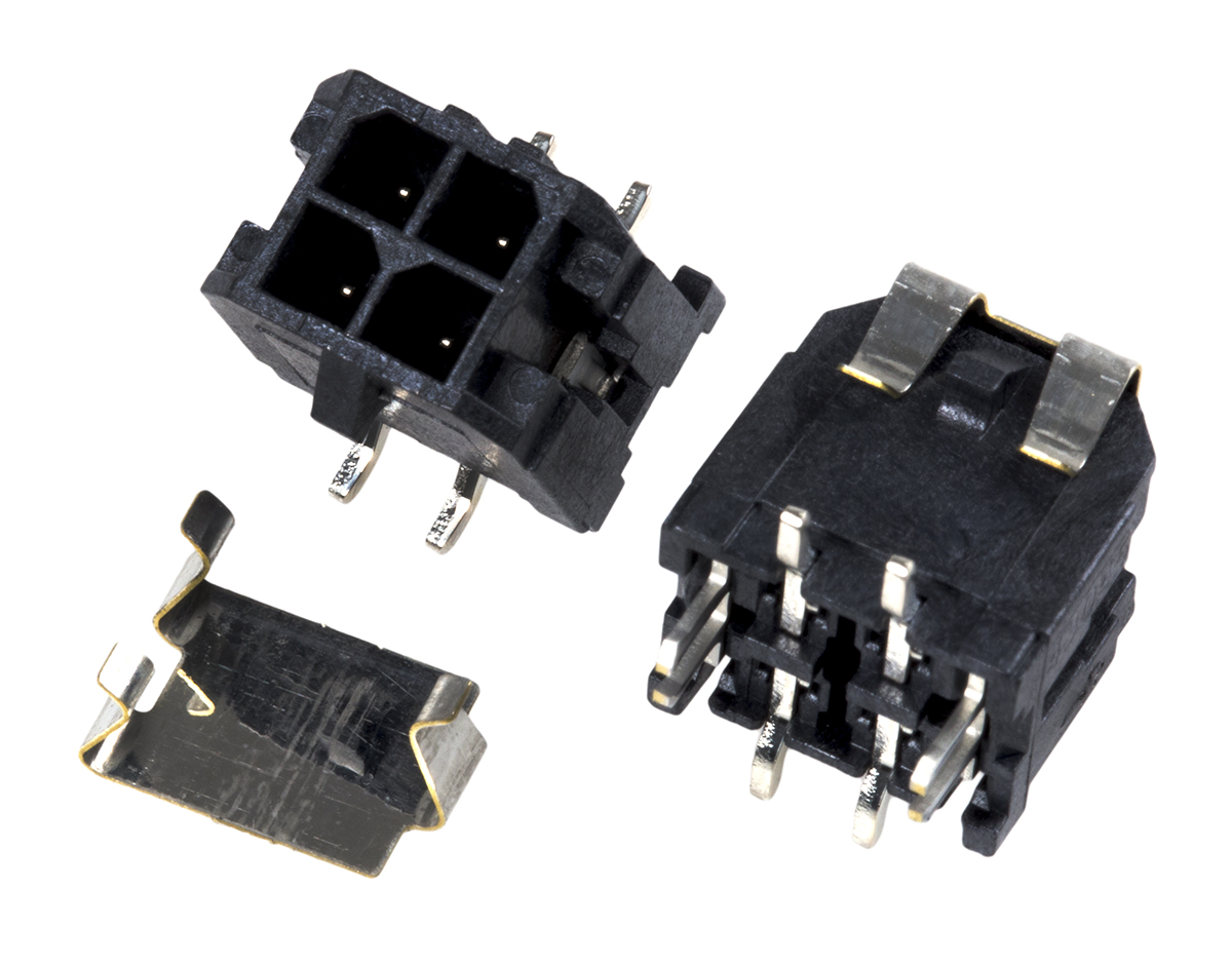 Molex Micro-Fit 3.0 Series Straight Surface PCB Header, 4 Contact(s), 3 mm Pitch, 2 Row, Shrouded