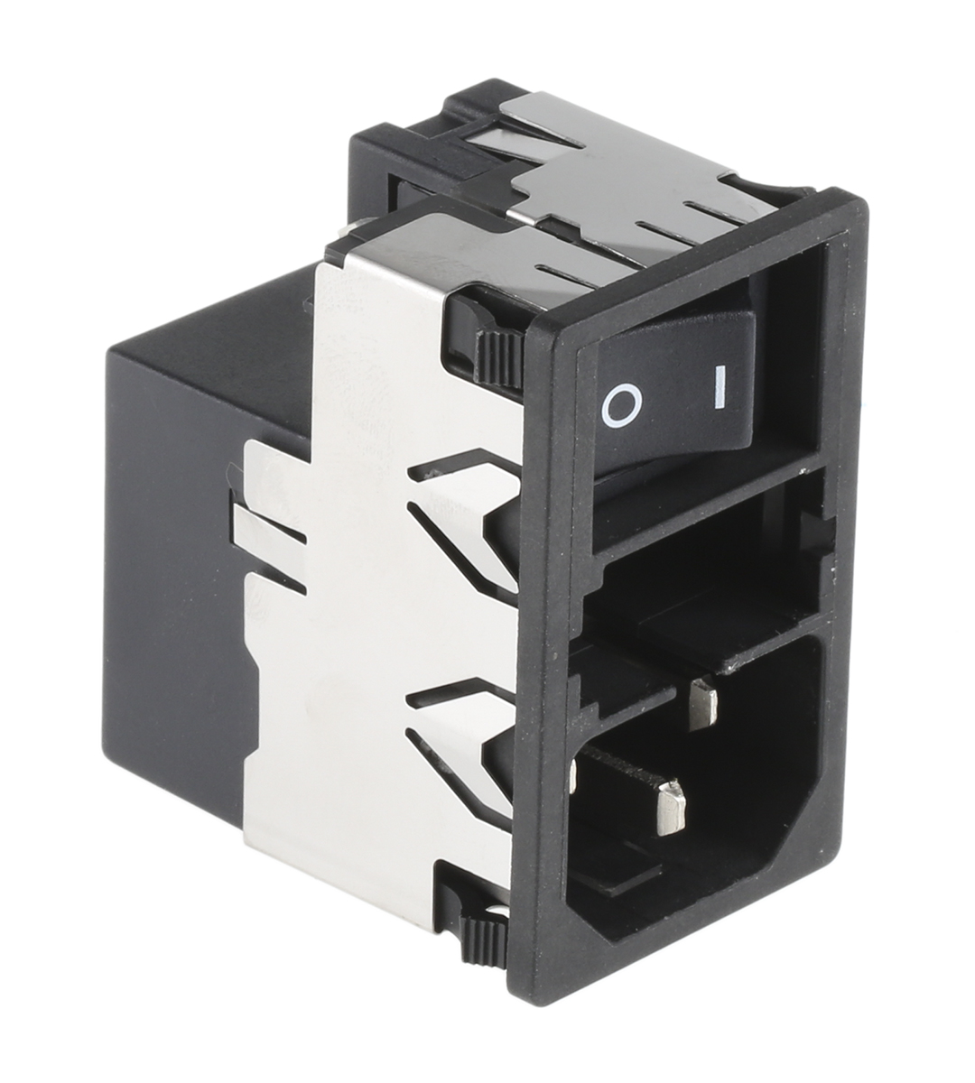 Schurter 4A, 250 V ac Male Snap-In Filtered IEC Connector 2 Pole KMF1.1141.11 2 Fuse