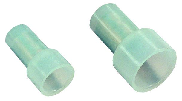 MECATRACTION Tin Plated Copper White Cable Sleeve, 6.3mm Diameter, Preinsulated Closed-End Wire Connectors Series