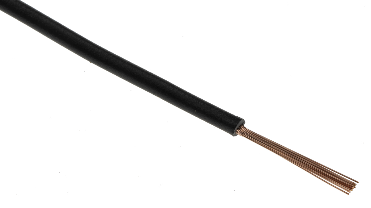 Lapp ÖLFLEX® H05Z-K 90° Series Black 1 mm² Hook Up Wire, 17 AWG, 100m, 4725013