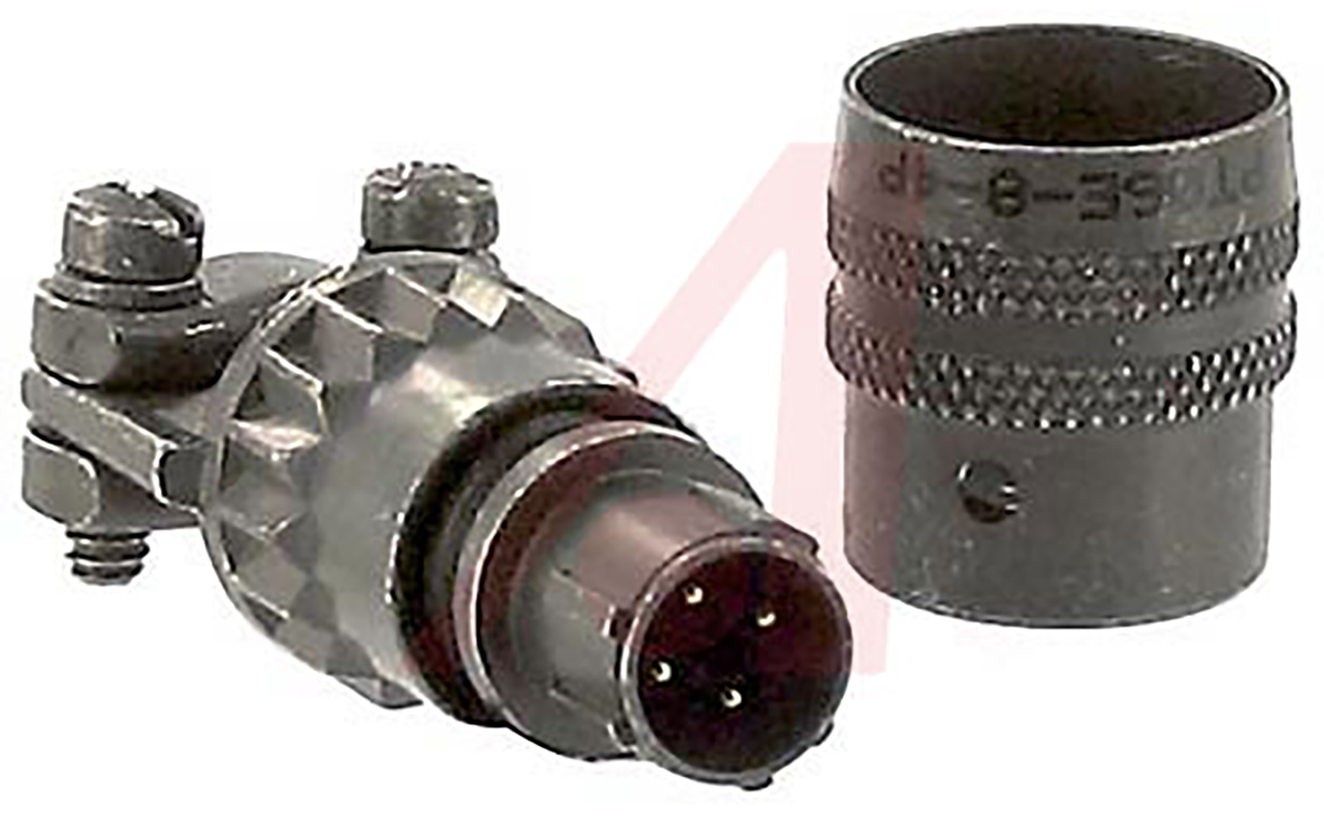 Amphenol Socapex, PT, Copper Alloy 4 Way Cable Mount MIL Spec Circular Connector PlugGreen, Pin Contacts,Shell Size 8,