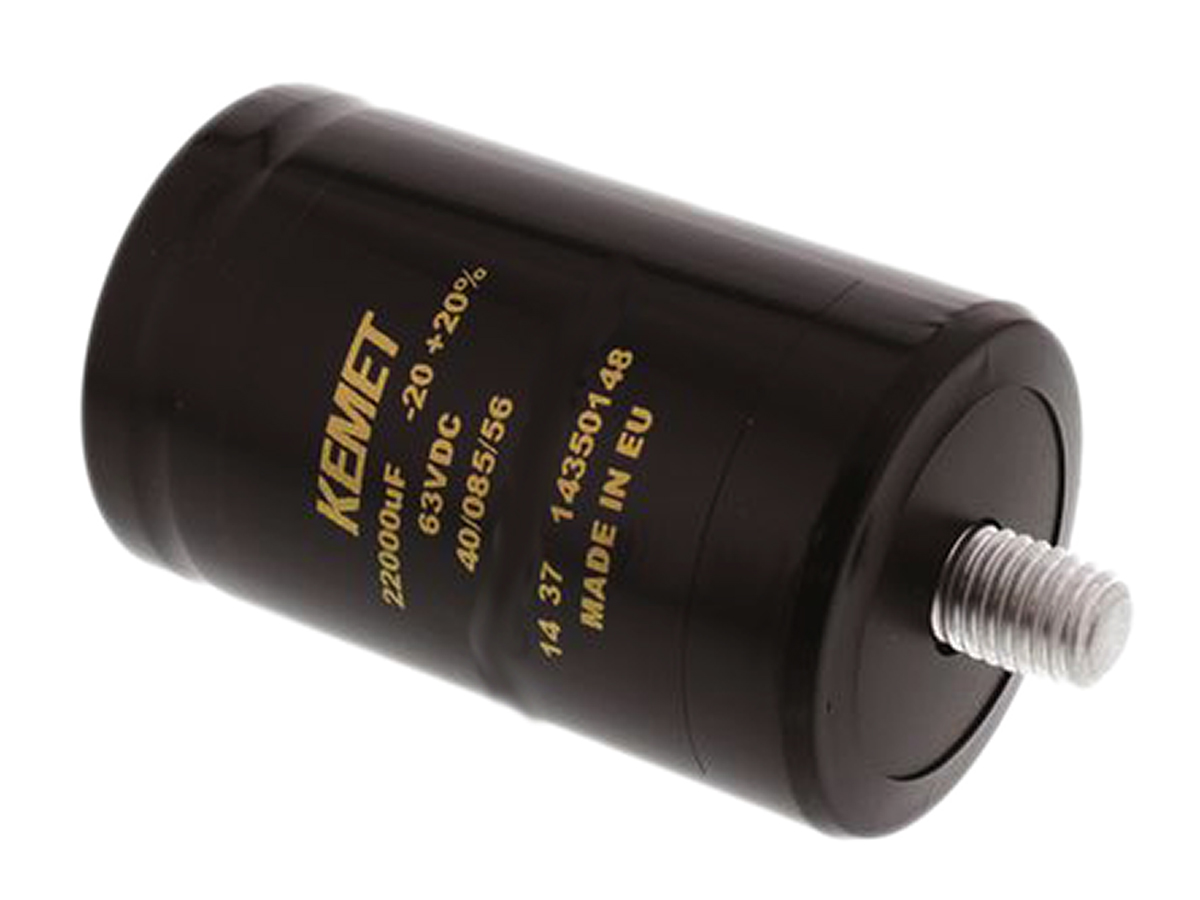 KEMET 1500μF Aluminium Electrolytic Capacitor 200V dc, Screw Terminal - ALS31A152DF200