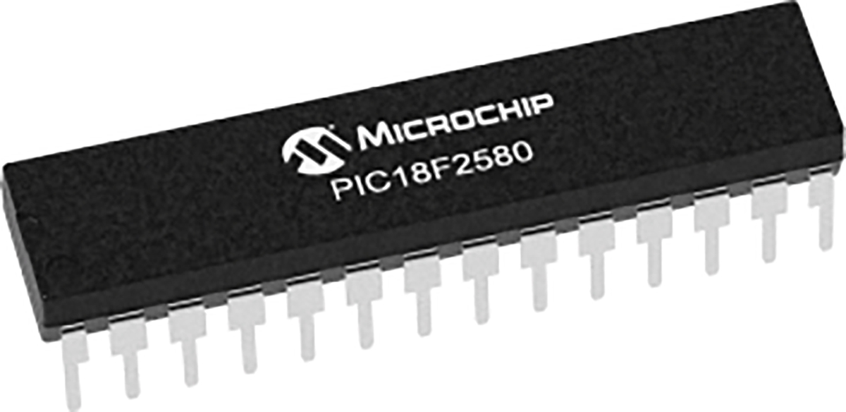 Microchip, 8 bit PIC, PIC18F2580 Microcontroller, 40 MHz, 32kB FLASH, 28-Pin SPDIP