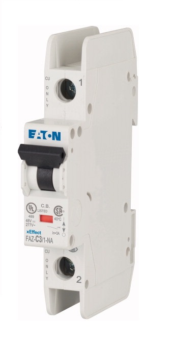 Eaton xEffect MCB, 1P, 3A Curve C, 240 → 415V AC, 48V DC, 10 kA Breaking Capacity