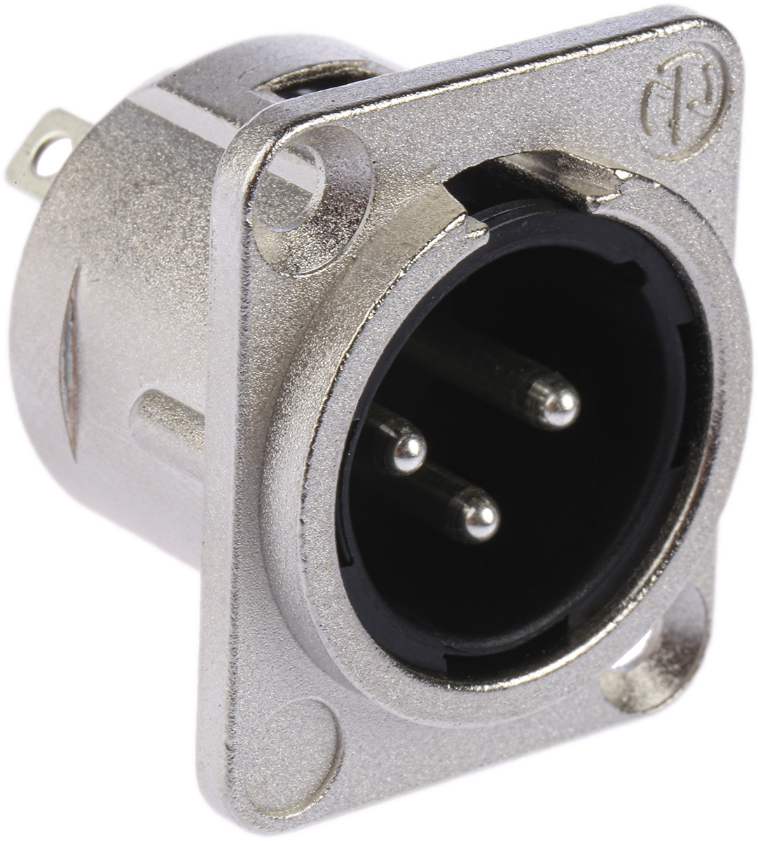 Neutrik Panel Mount XLR Connector, Male, 50 V, 3 Way, Silver over Nickel Plating