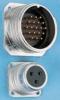Amphenol Socapex Circular Connector, 19 Contacts, Panel, Standard Connector, Socket, Male, IP67, SL61 Series