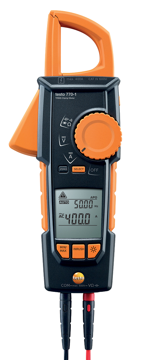 Testo 770-1 Clamp Meter, Max Current 400A ac CAT III 1000V With UKAS Calibration