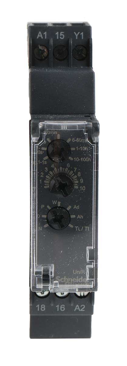 Schneider Electric Harmony Time Series DIN Rail Mount Timer Relay, 24 V dc, 24 → 240V ac, 2-Contact, 1 s