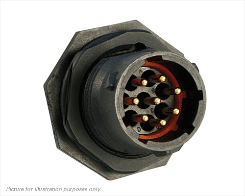 Souriau Sunbank by Eaton Circular Connector, 8 Contacts, Panel, Standard Connector, Plug, Male, IP68, IP69K, UTS Series