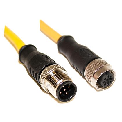 Mueller Electric Male 5 way Straight Male to Female 5 way Straight Female Sensor Actuator Cable, 2 m