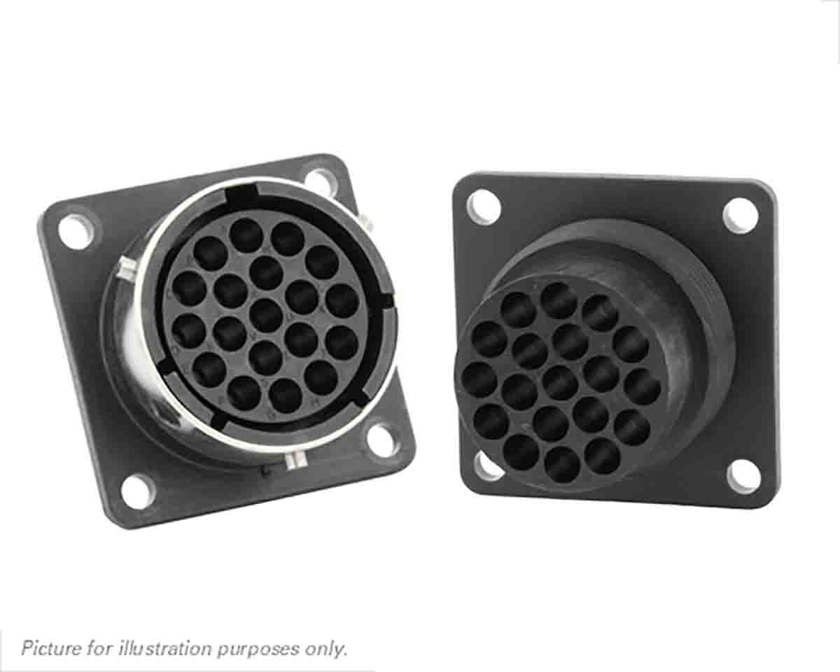 Souriau Sunbank by Eaton Circular Connector, 19 Contacts, Flange, Standard Connector, Plug, Female, IP65, UTG Series